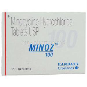 Minoz, Generic  Minocin ,  Minocycline Hcl 100 Mg Box
