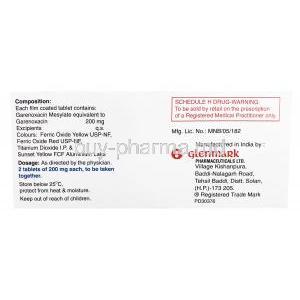 Zinox, Garenoxacin 200mg manufacturer