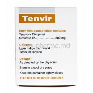 Tenvir, Tenofovir disoproxil fumarate 300mg composition