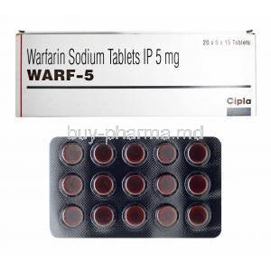 Warf, Warfarin 5mg box and tablets