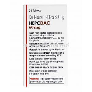 Hepcdac, Daclatasvir 60mg composition