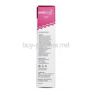 Onetone Cream, 4-n-Butyl resorcinol (Lucinol) 0.30%, cream 30g, Box information