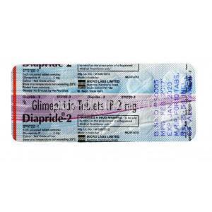 Diapride, Glimepiride 2 mg, Tablet, Sheet information