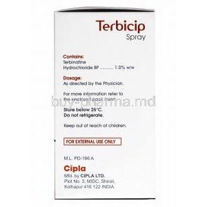 Terbicip Spray, Terbinafine composition