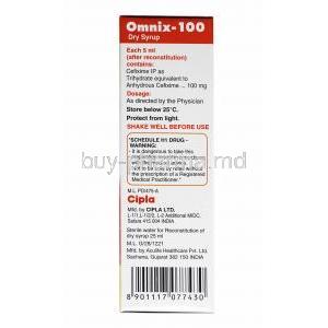 Omnix Dry Syrup Strawberry Flavour, Cefixime 100mg composition