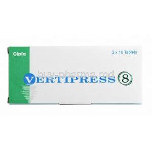 Vertipress, Betahistine 8mg box