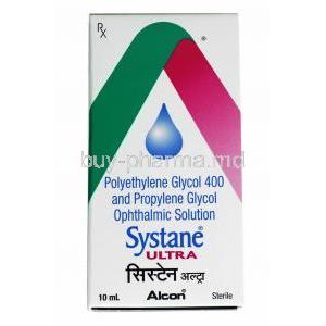 Systane Ultra Opthalmic Solution, Polyethylene Glycol and Propylene Glycol box