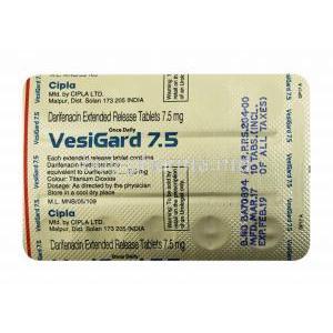VesiGard, Darifenacin 7.5mg tablet abck