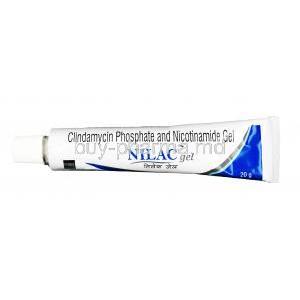 Nilac Gel, Clindamycin 1% w/w + Nicotinamide 4% w/w, Gel 20g, Tube