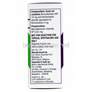 Simbrinza Opthalmic Suspension, Brinzolamide and Brimonidine manufacturer