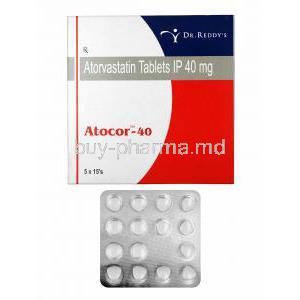 Atocor Atorvastatin 40mg box and tablets