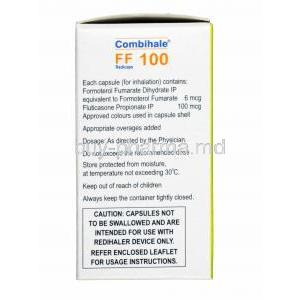 Combihale FF Redicaps, Formoterol 6mcg and Fluticasone Propionate 100mcg composition