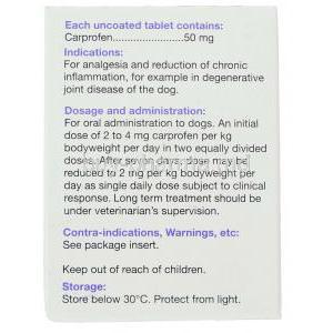 Care-O-pet, Generic Rimadyl,  Carprofen Box Composition