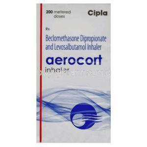 Aerocort Inhaler, Beclomethasone + Levosalbutamol 200 mdi 50 mcg+50 mcg Inhaler (Cipla)
