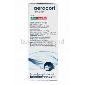 Aerocort Inhaler, Beclomethasone and Levosalbutamol composition