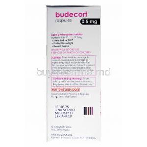 Budecort Respules, Budesonide 0.5mg composition