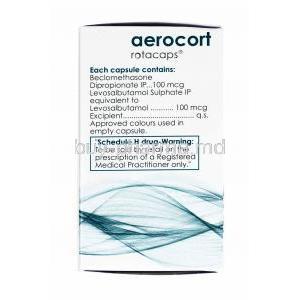 Aerocort Rotacap, Levosalbutamol and Beclometasone composition