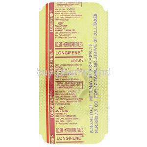 Longifene,  Buclizine Tablet Packaging