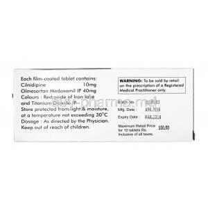 Nulong OL, Olmesartan 40 mg / Cilnidipine 10 mg, Tablet, Box information