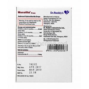 Mucolite Drops, Ambroxol composition