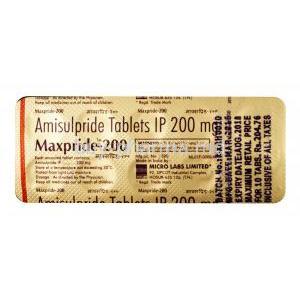 Maxpride, Amisulpride 200 mg,Tablet, Sheet information