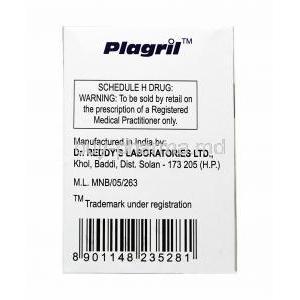 Plagril, Clopidogrel manufacturer