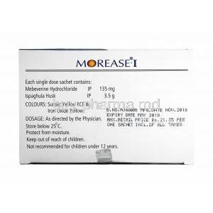 Morease-I Granules, Mebeverine and Ispaghula composition