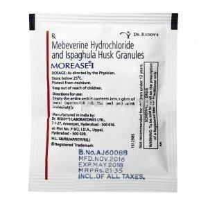 Morease-I Granules, Mebeverine and Ispaghula sachet back