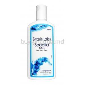 Secalia Lotion, glycerin 15% w/w Lotion 100 ml, Bottle front view