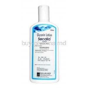 Secalia Lotion, glycerin 15% w/w Lotion 100 ml, Bottle information