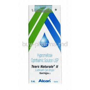 Tears Naturale II Lubricant Eye Drops, Hydroxypropyl Methyl 5ml box