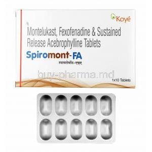 Spiromont-FA, Montelukast/ Fexofenadine/ Acebrophylline