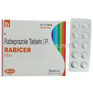 Rabicer, Generic Aciphex,  Rabeprazole 20 Mg