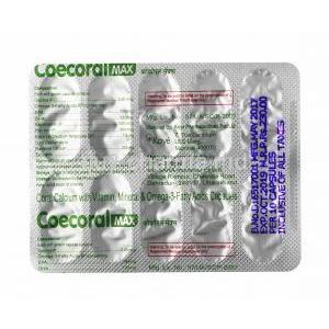 Coecoral Max capsules back