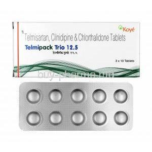 Telmipack Trio, Telmisartan/ Cilnidipine/ Chlorthalidone