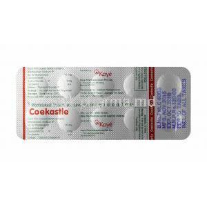 Coekastle, Levocetirizine and Montelukast tablet back