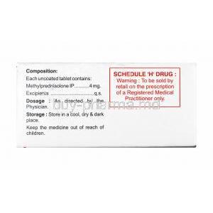 Coelone, Methylprednisolone 4mg composition