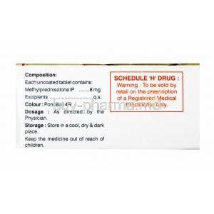 Coelone, Methylprednisolone 8mg composition