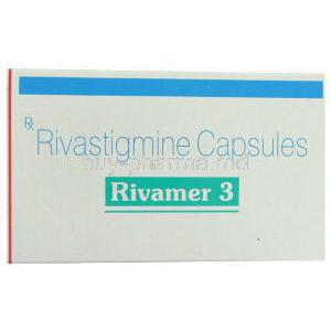 Rivamer, Generic Exelon,  Rivastigmine  3 Mg Box