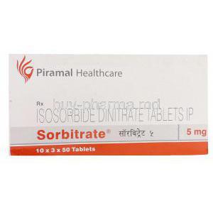 Sorbitrate, Generic Isordil,  Isosorbide Dinitrate 10 Mg Tablet Box