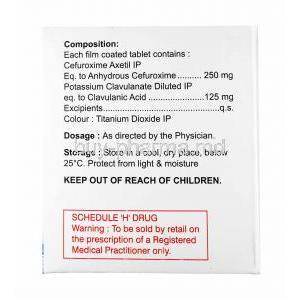 Augxetil CV, Cefuroxime and Clavulanic Acid composition