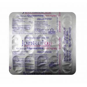 Jointace OD, Glucosamine tablet back
