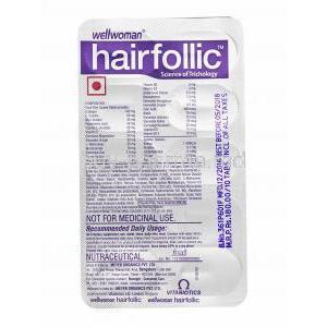 Wellwoman Hairfollic tablet back