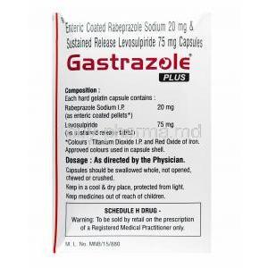 Gastrazole Plus, Levosulpiride and Rabeprazole composition