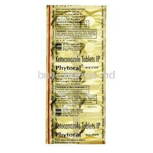Phytoral, Ketoconazole 200 mg,Tablet, Sheet information