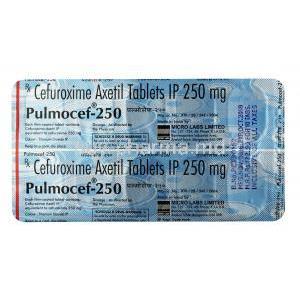 Pulmocef, Cefuroxime 250 mg, Tablet, Sheet information