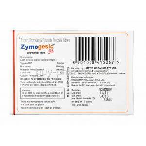 Zymogesic DS, Trypsin, Bromelain and Rutoside Trihydrate manufacturer