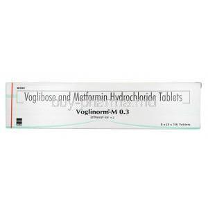 Voglinorm-M, Metformin 500mg / Voglibose 0.3mg, Tablet, Box