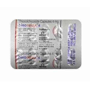 Neorelax, Thiocolchicoside 4mg capsule back