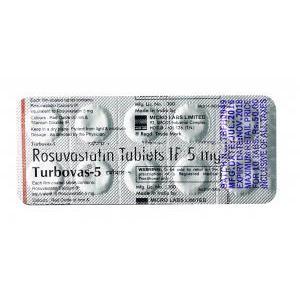 Turbovas, Rosuvastatin 5mg, Tablet, Sheet information